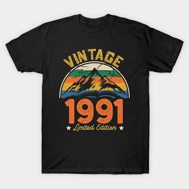 Retro Vintage Sunset 1991 Limited Edition T-Shirt by MartaHoward